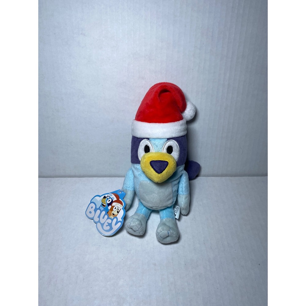 Bluey‎ Christmas Plush Festive Bluey 12 Inch Santa Hat Stuffed Animal Moose Toys